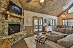 Cozy living area with gas fireplace